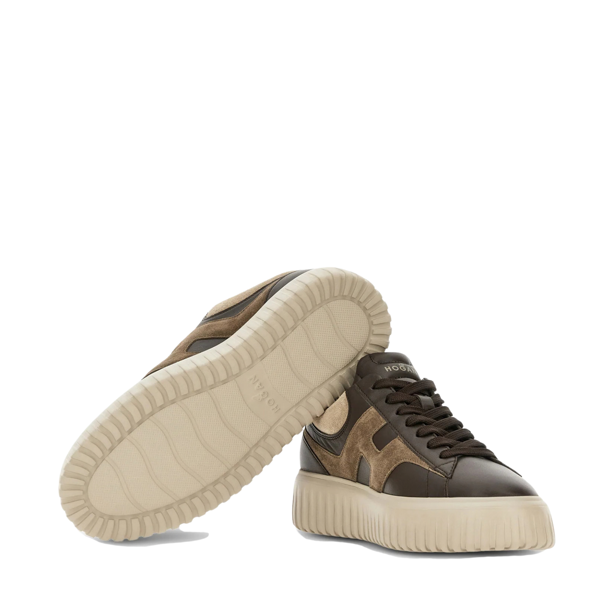 Hogan - H-Stripes H645 Uomo Pelle Marrone