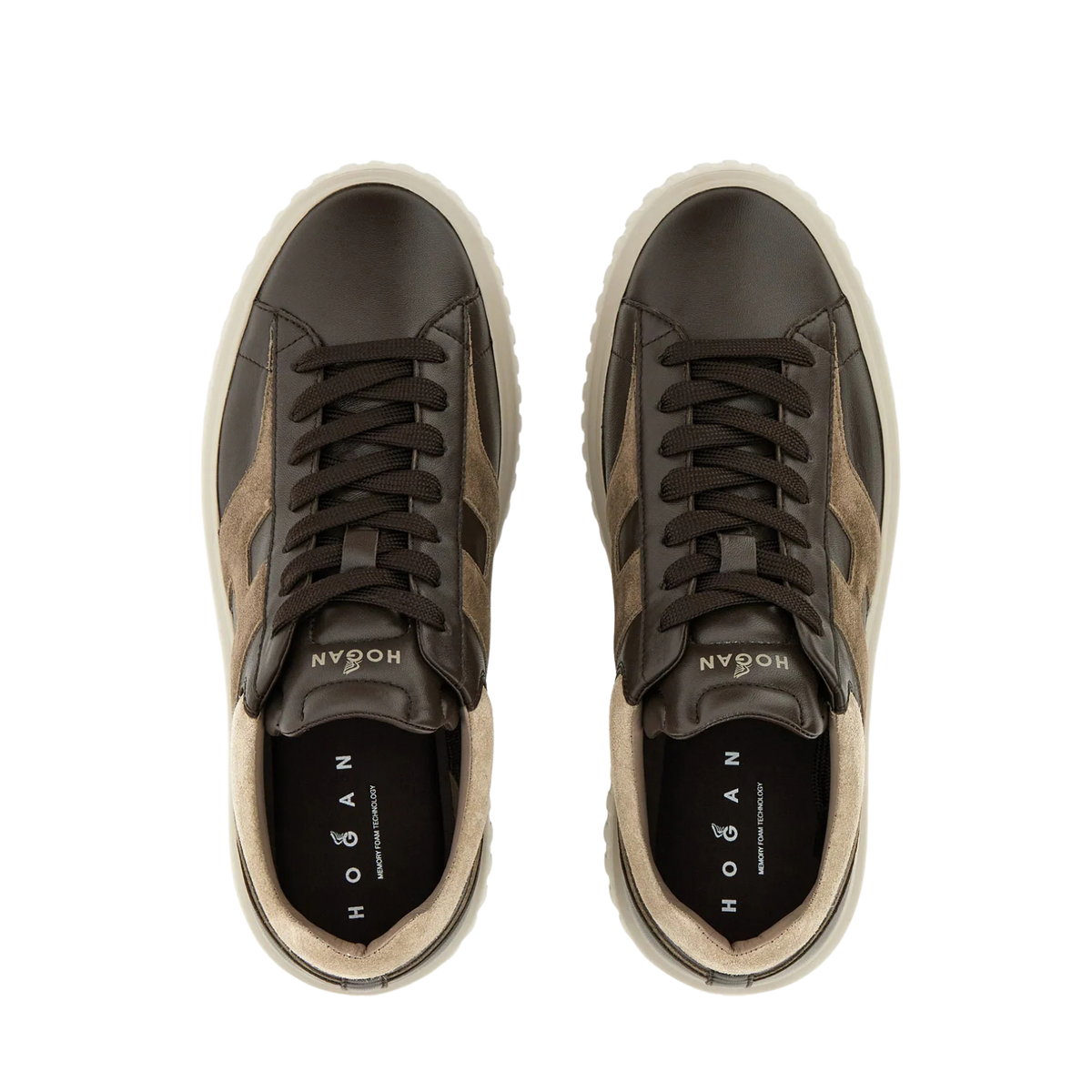 Hogan - H-Stripes H645 Uomo Pelle Marrone