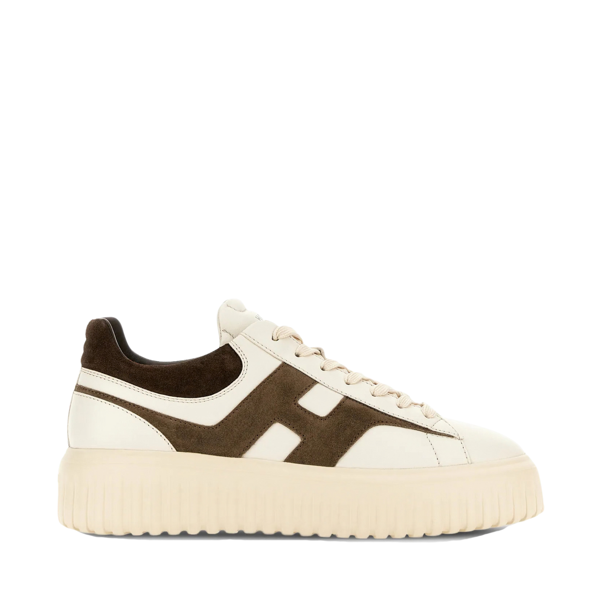 Hogan - H-Stripes H645 Uomo Pelle Panna/Marrone