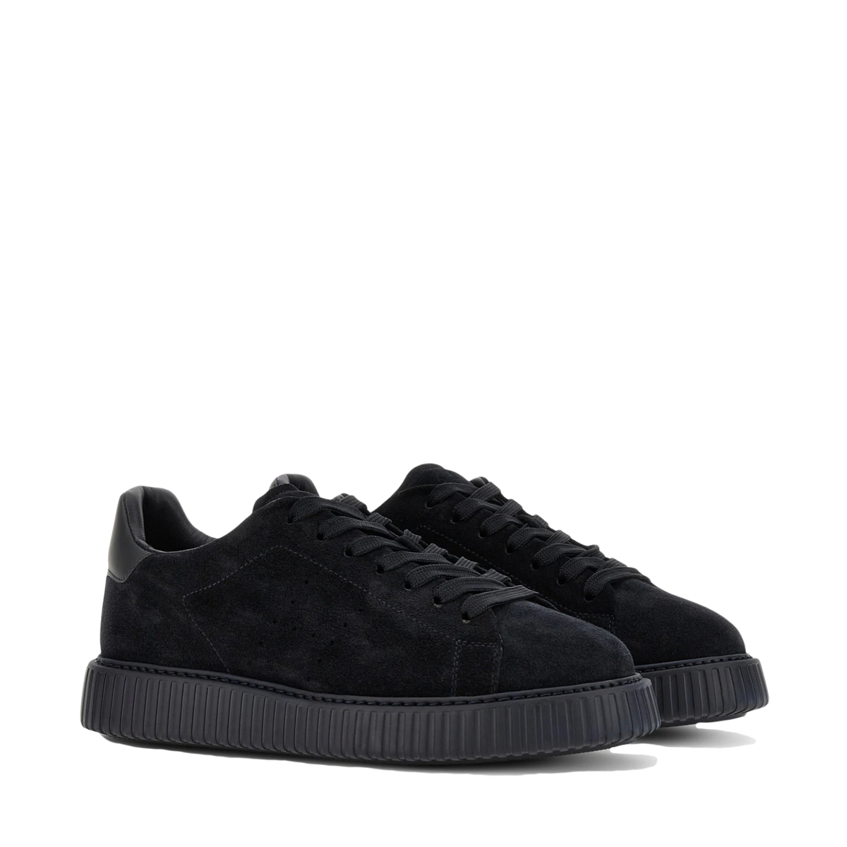 Hogan H-Stripes Uomo Sneakers in Camoscio Blu Notte