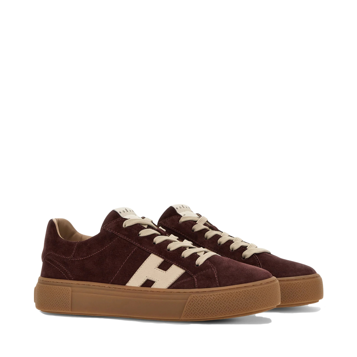 Hogan - Crosswind Sneakers Donna Bordeaux Camoscio