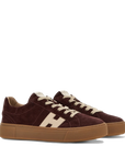 Hogan - Crosswind Sneakers Donna Bordeaux Camoscio
