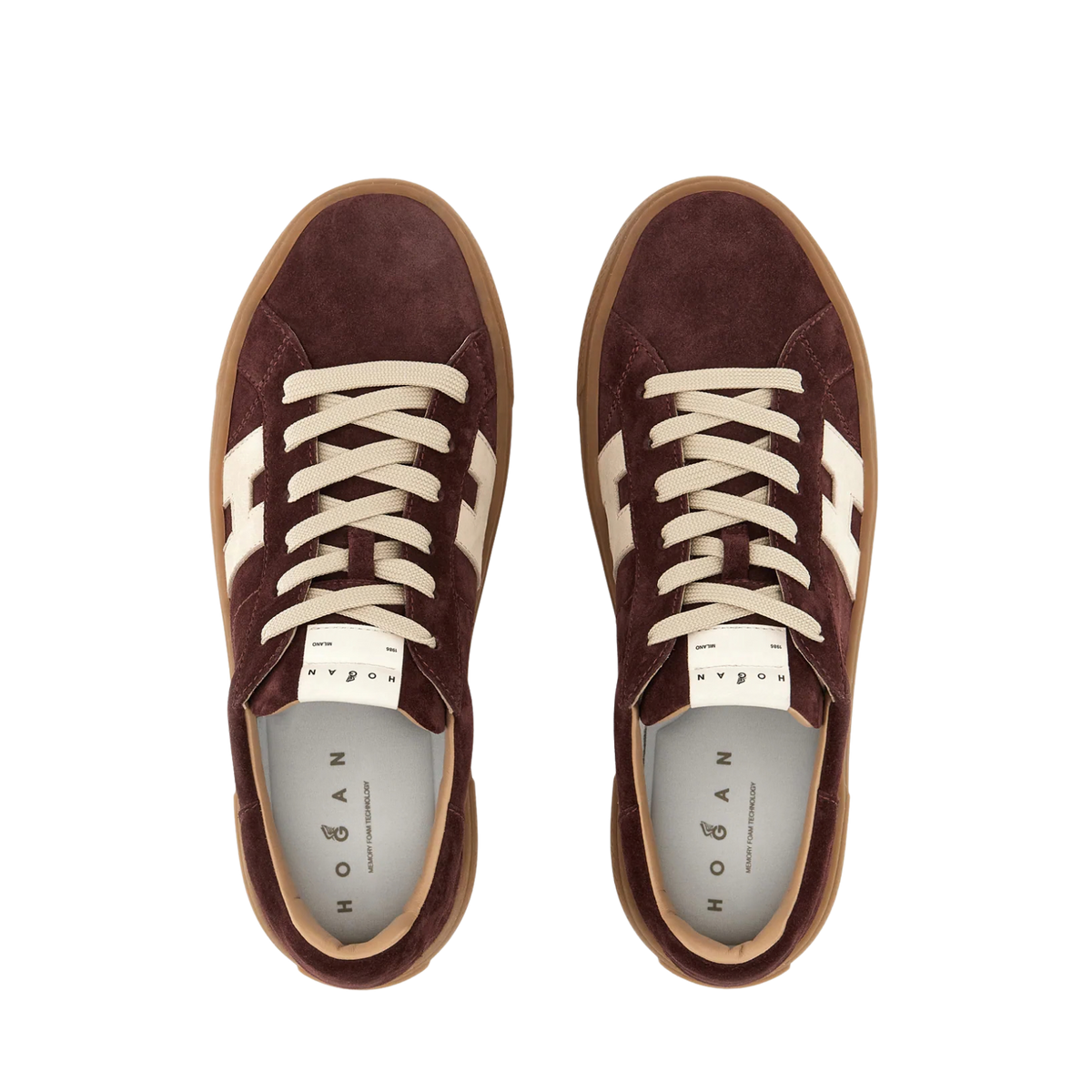Hogan - Crosswind Sneakers Donna Bordeaux Camoscio