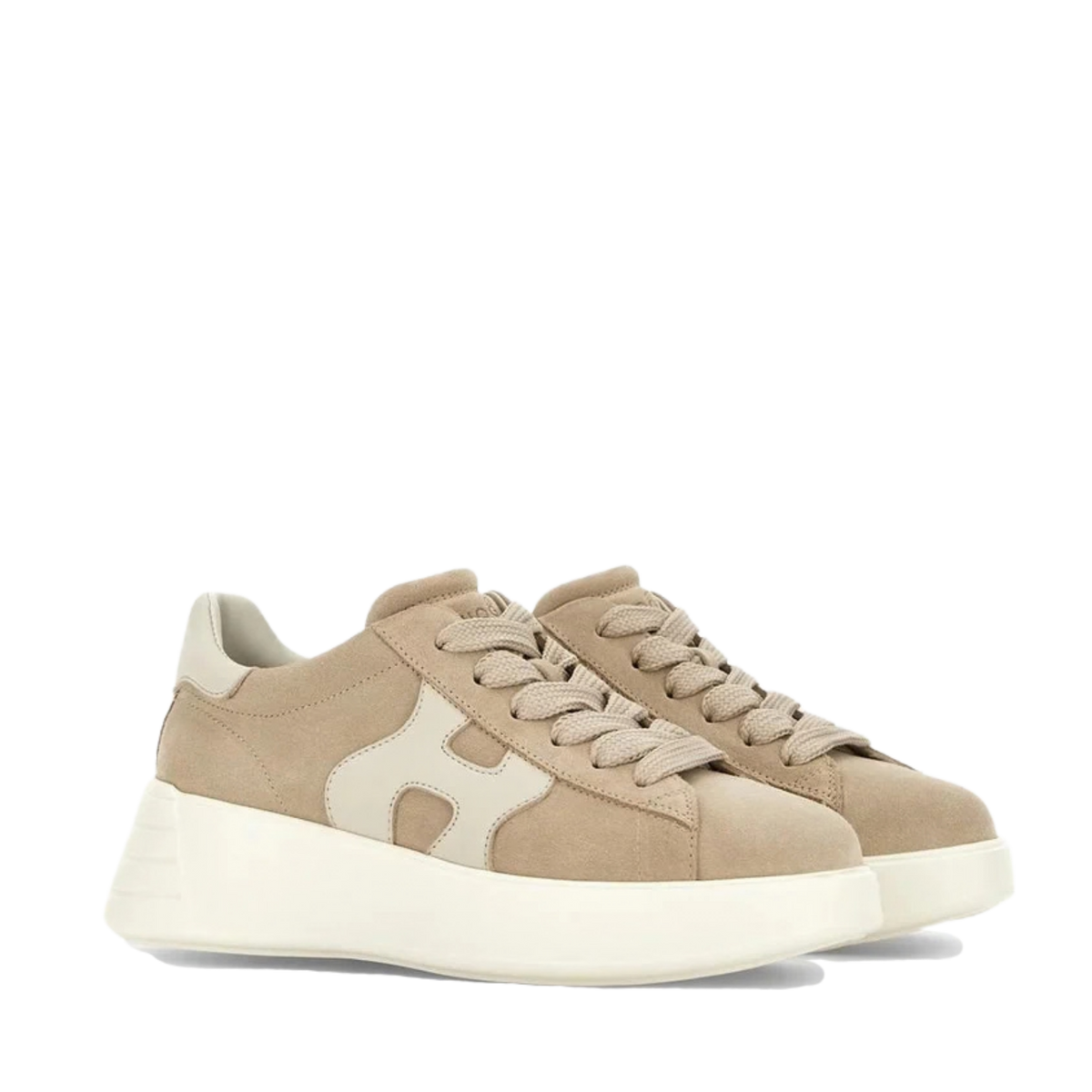 Hogan - Rebel H562 Sneakers Donna Camoscio Beige