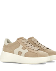 Hogan - Rebel H562 Sneakers Donna Camoscio Beige