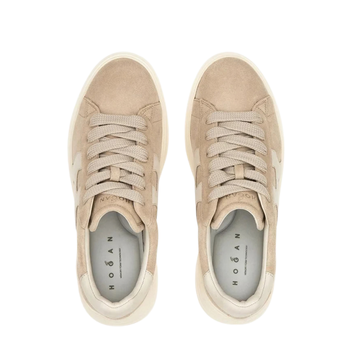 Hogan - Rebel H562 Sneakers Donna Camoscio Beige