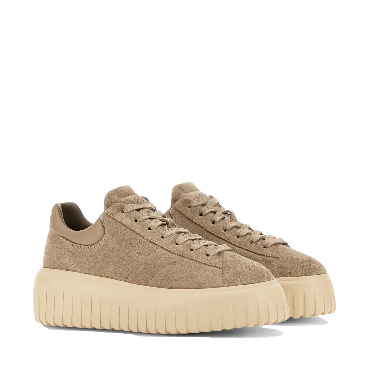 Hogan - H-Stripes Sneakers Donna Camoscio Beige