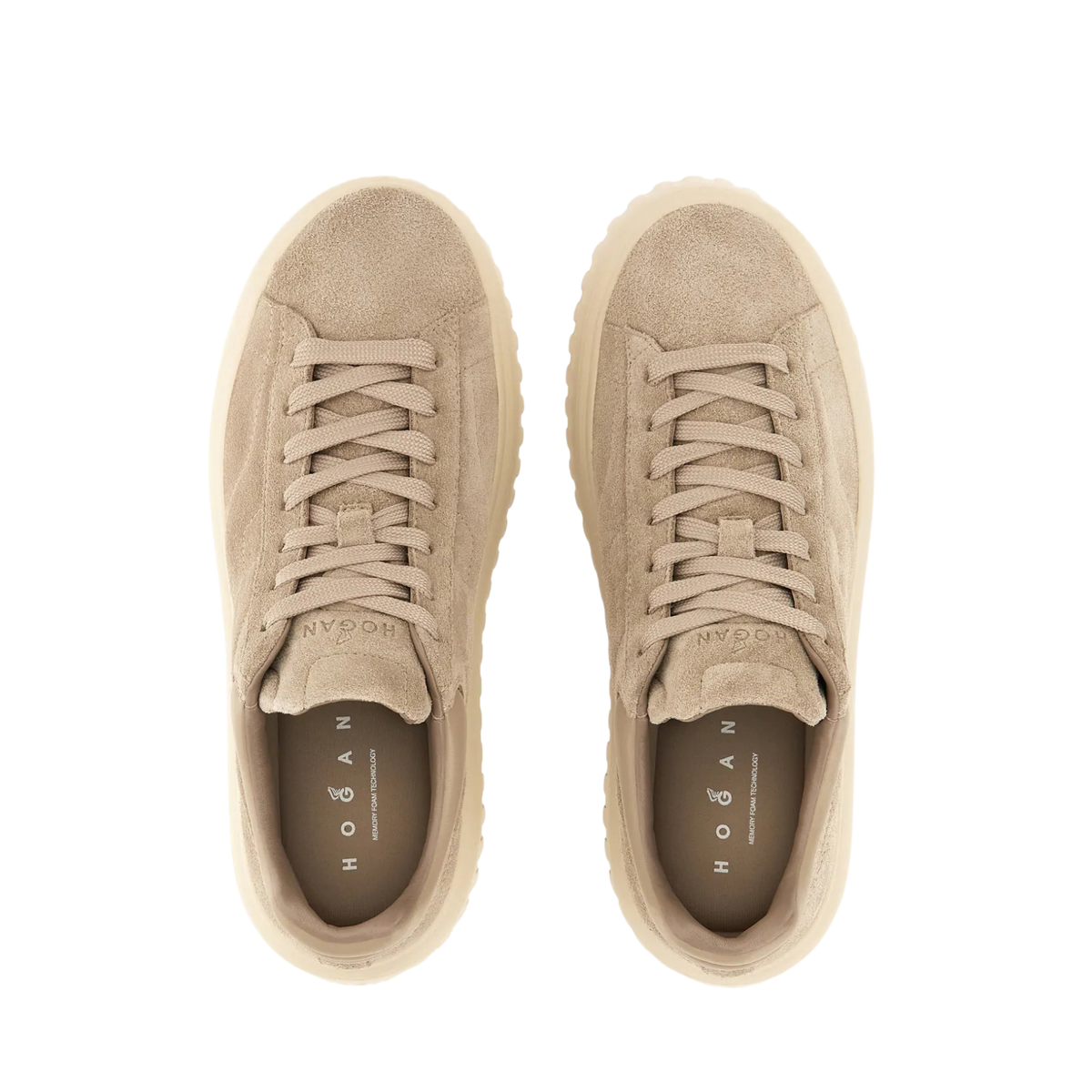 Hogan - H-Stripes Sneakers Donna Camoscio Beige