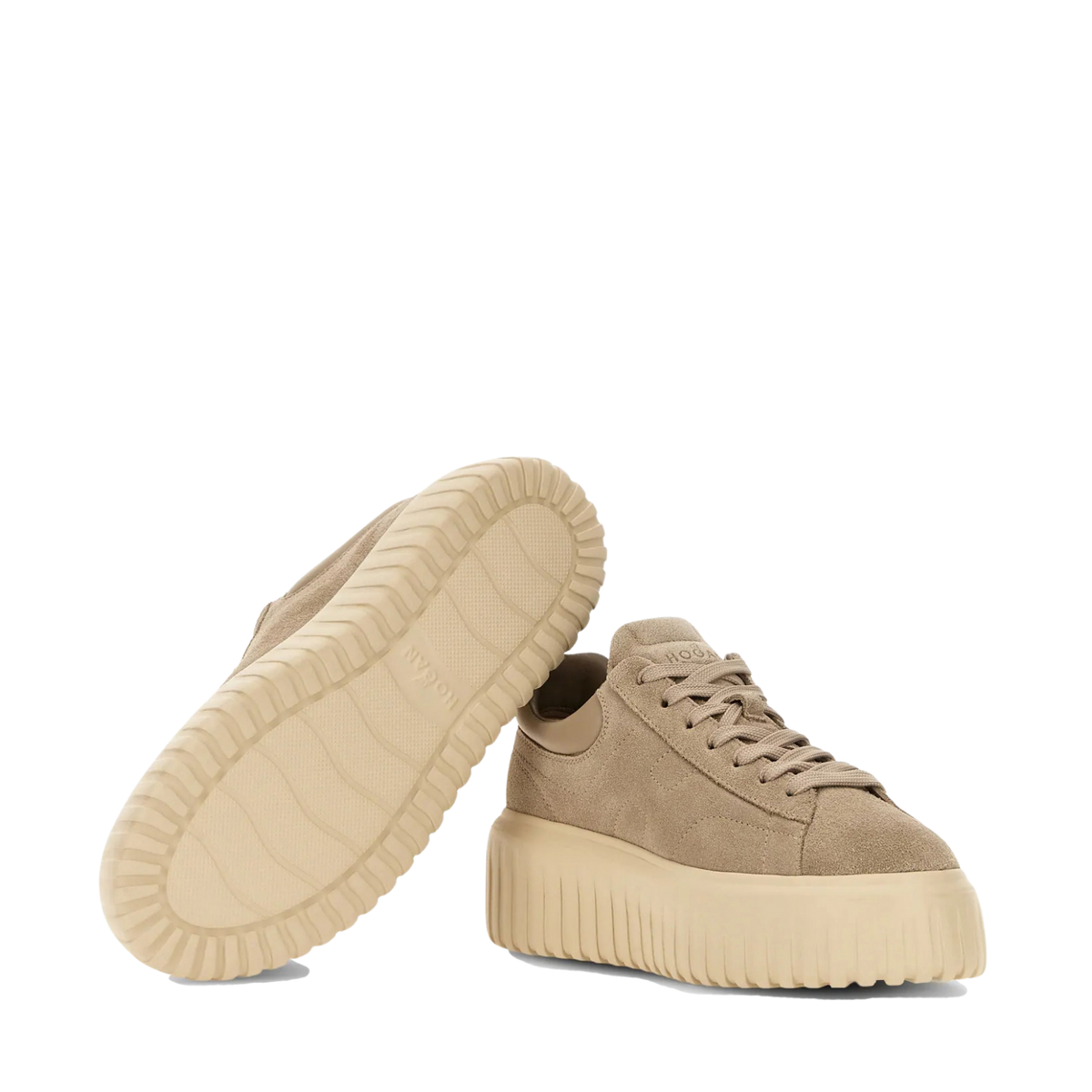 Hogan - H-Stripes Sneakers Donna Camoscio Beige