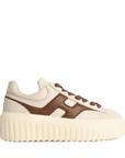 Hogan - H-Stripes Sneakers Donna  Pelle Burro/Marrone