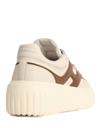 Hogan - H-Stripes Sneakers Donna  Pelle Burro/Marrone