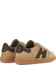 Hogan Cool H647 Sneakers Donna Beige in Nabuk e Pelle Marrone