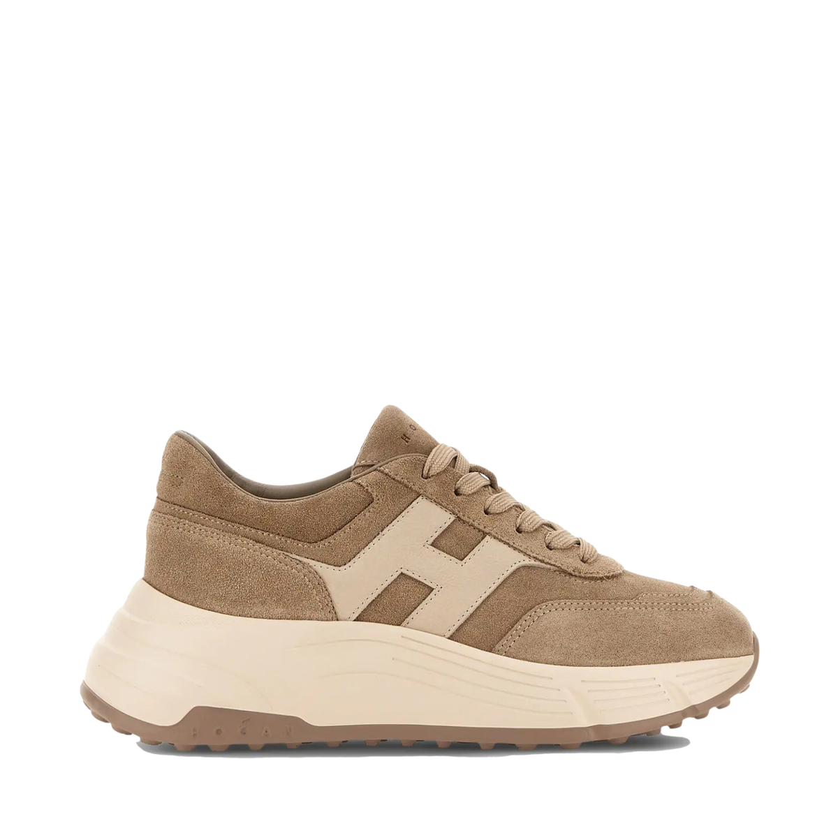 Hogan - Hi-Fi H669 Sneakers Donna in Camoscio Beige