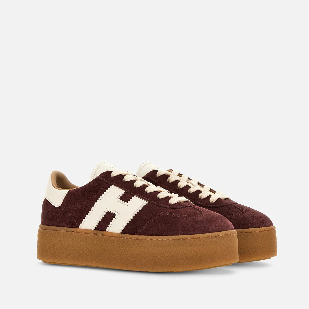Hogan - Sneakers Maxi Cool Camoscio Bordeaux
