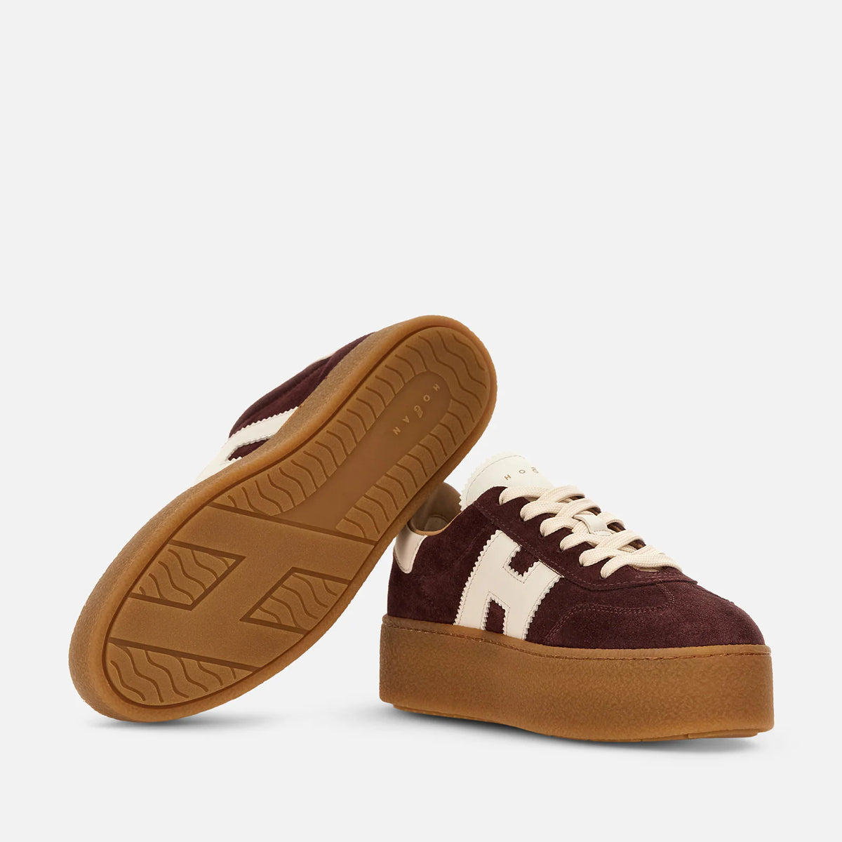 Hogan - Sneakers Maxi Cool Camoscio Bordeaux