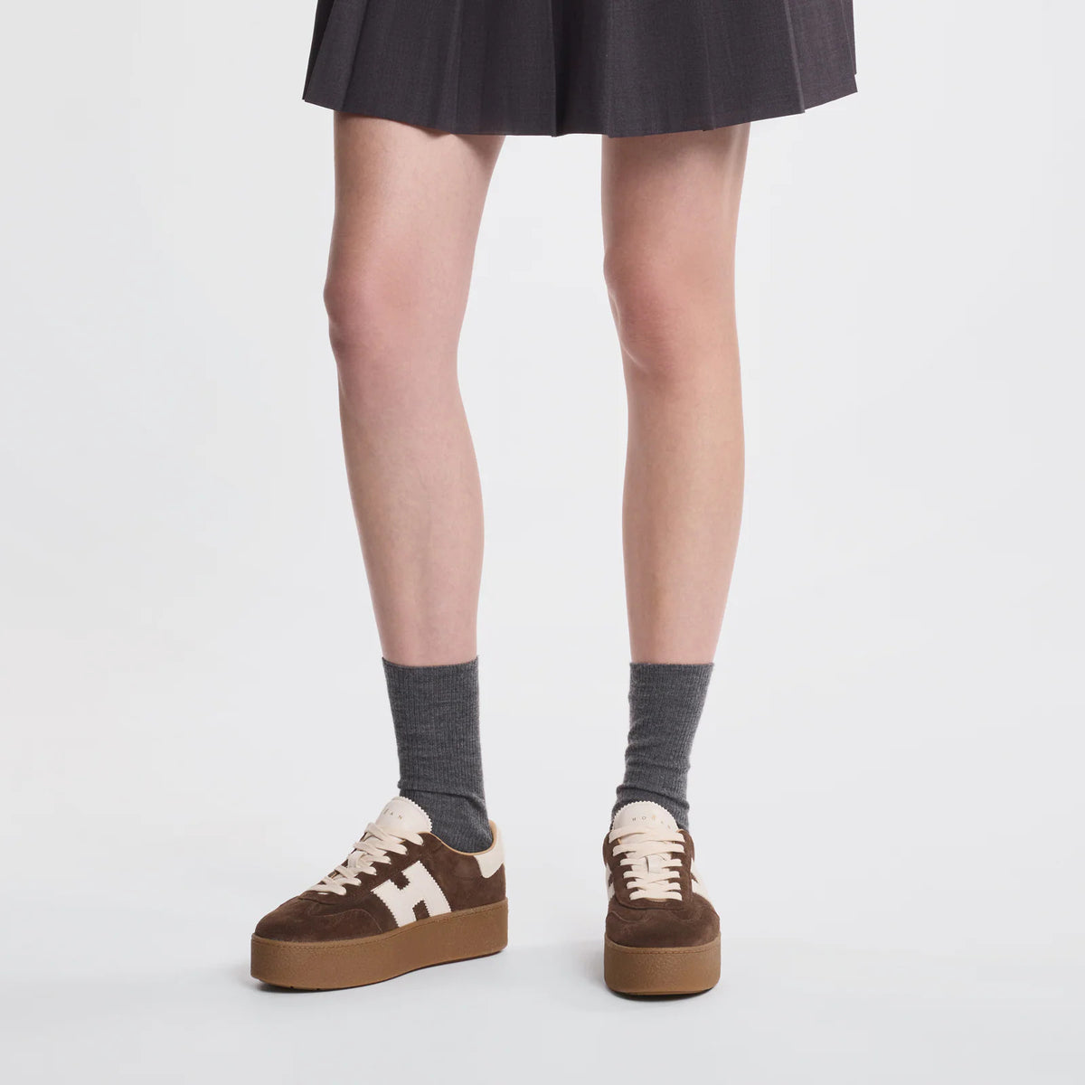 Hogan - Maxi Cool Sneakers Testa di Moro Camoscio