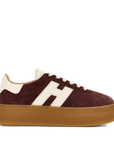 Hogan - Sneakers Maxi Cool Camoscio Bordeaux