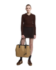 Hogan - Borsa Script Media Tessuto Beige