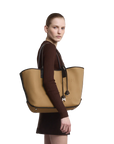 Hogan - Borsa Script Media Tessuto Beige