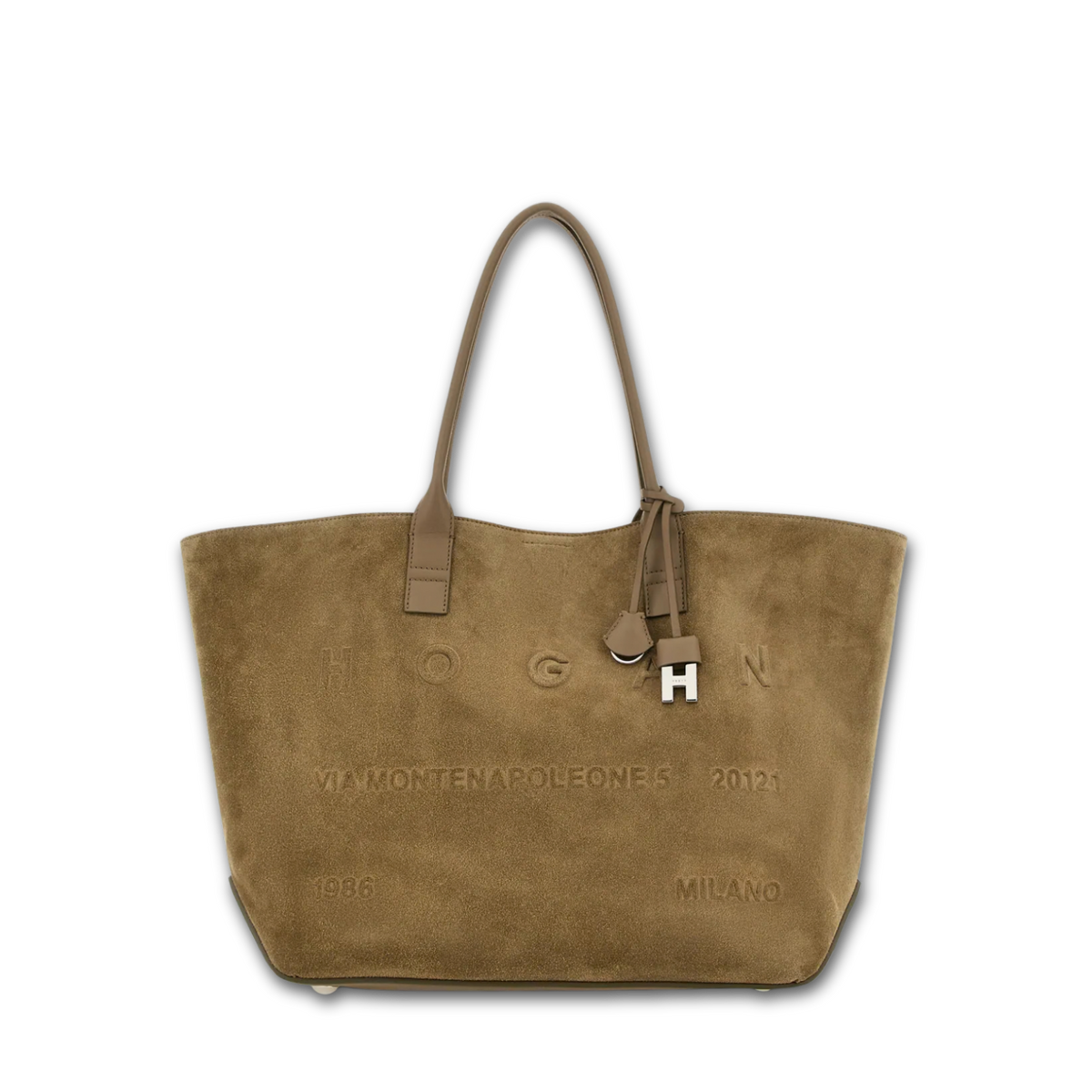 Hogan - Shopping Address Borsa Pelle Beige Cammello