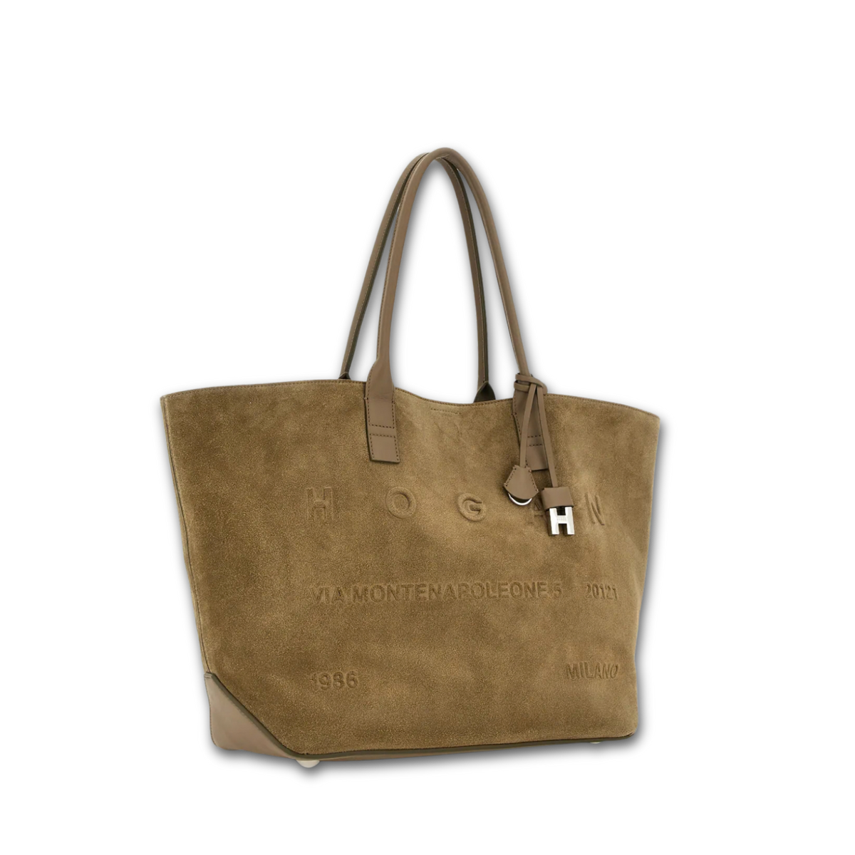 Hogan - Shopping Address Borsa Pelle Beige Cammello