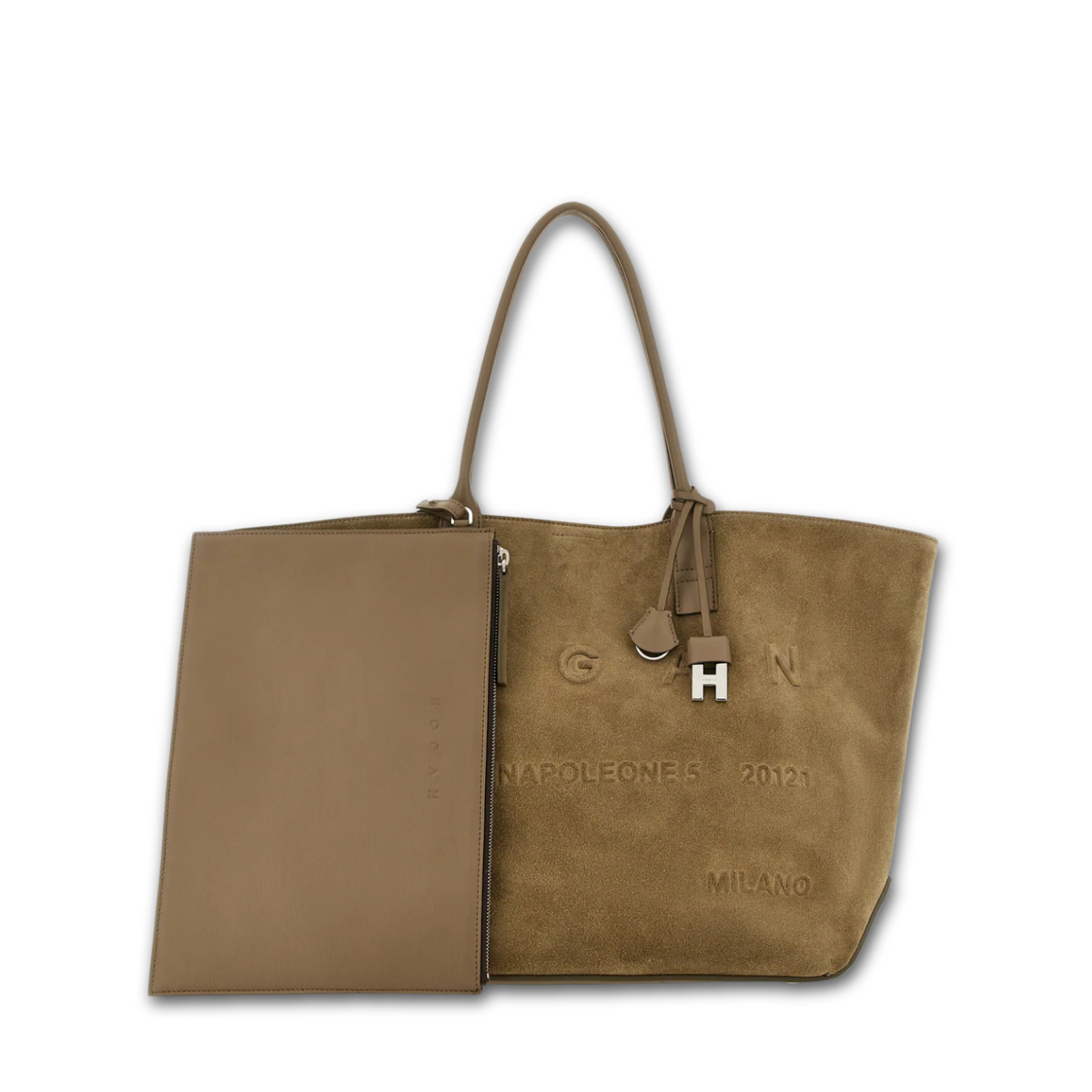 Hogan - Shopping Address Borsa Pelle Beige Cammello