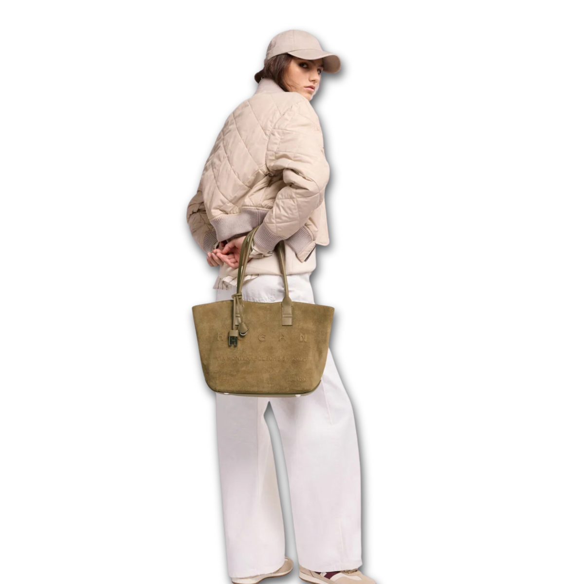 Hogan - Shopping Address Borsa Pelle Beige Cammello