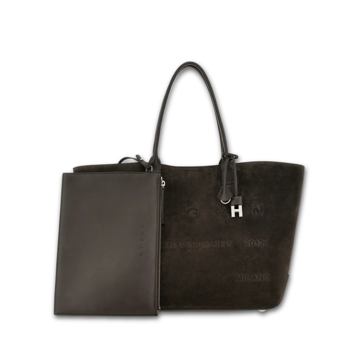 Hogan - Shopping Address Borsa Camoscio Marrone