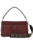 Borsa Hogan H-Turn Bordeaux in suede vista tre quarti