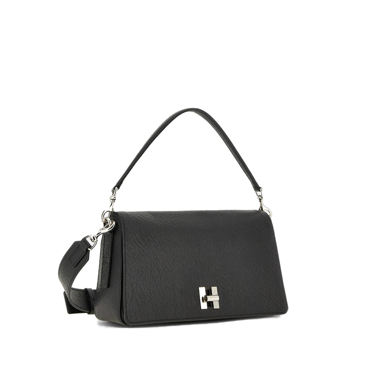 Hogan - Borsa Flap H-Turn Nero Pelle con Tracolla