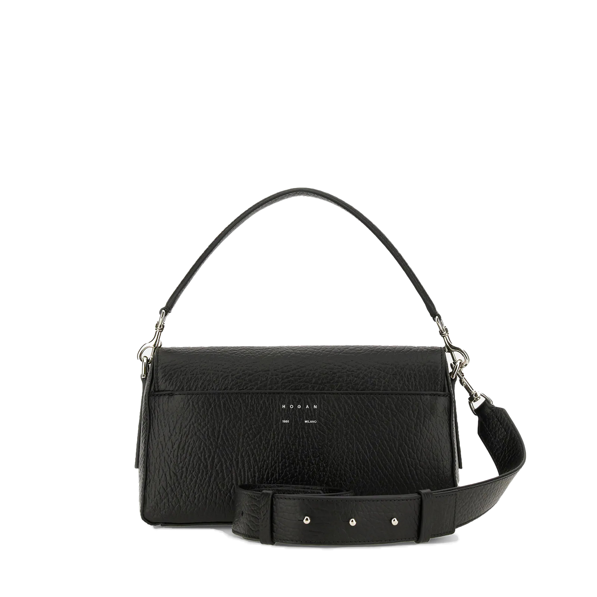 Hogan - Borsa Flap H-Turn Nero Pelle con Tracolla