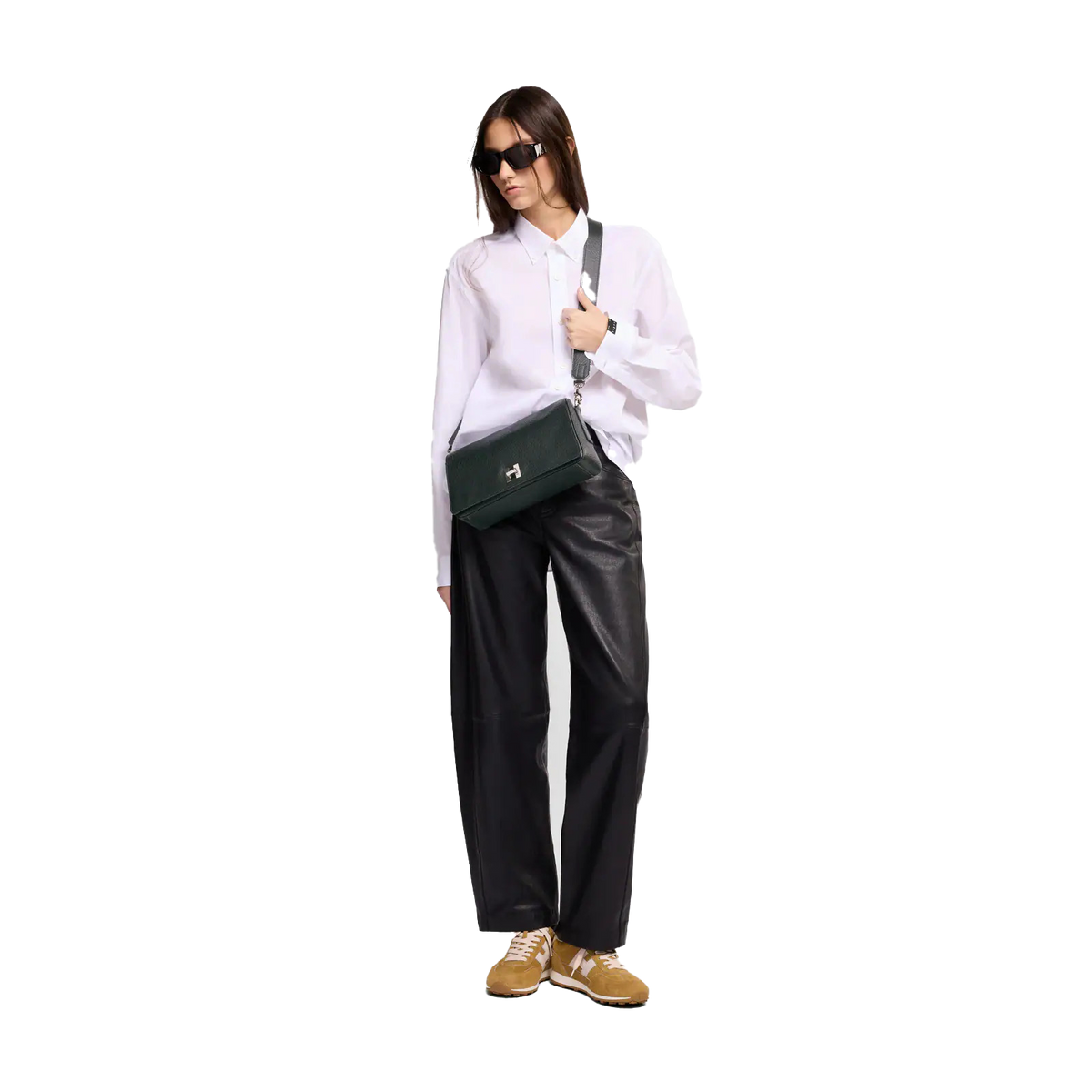 Hogan - Borsa Flap H-Turn Nero Pelle con Tracolla
