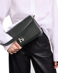 Hogan - Borsa Flap H-Turn Nero Pelle con Tracolla