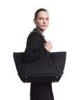 Hogan - Borsa Script Media Tessuto Nero