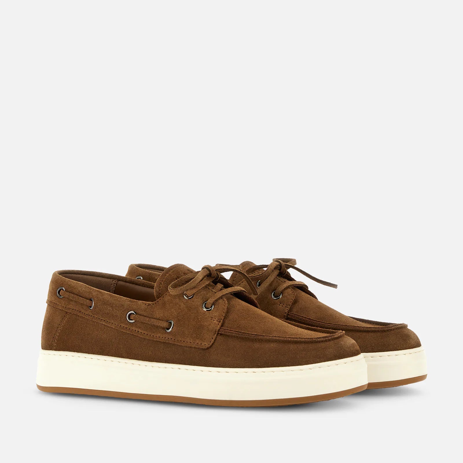 Sneakers Hogan H668 Barca cuoio con tomaia in camoscio premium e design ispirato alla scarpa da barca.