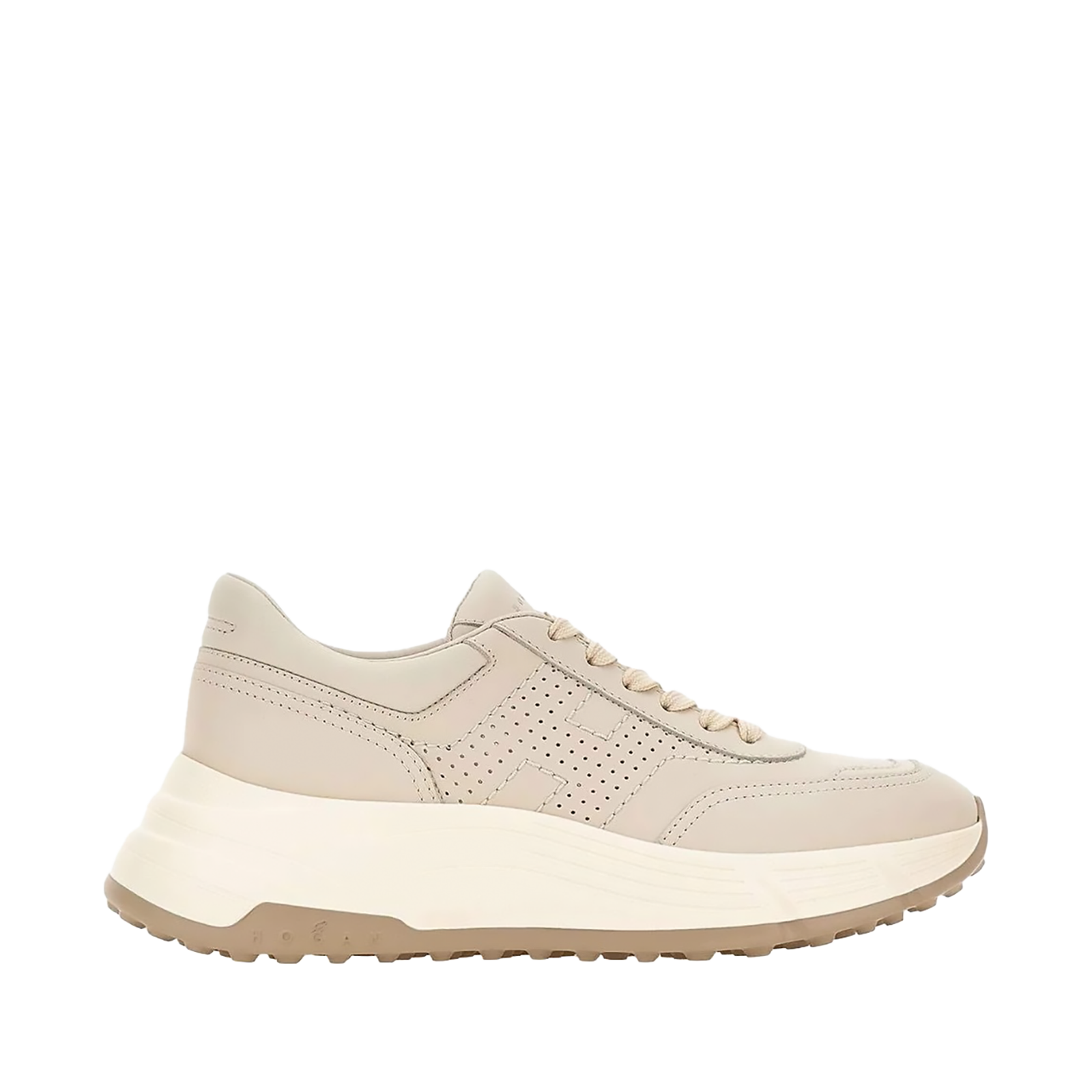 hogan hyperlight donna burro traforata sneakers vista laterale
