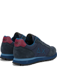 SUN68 - Tom Solid Sneakers Suede Blue Bordeaux