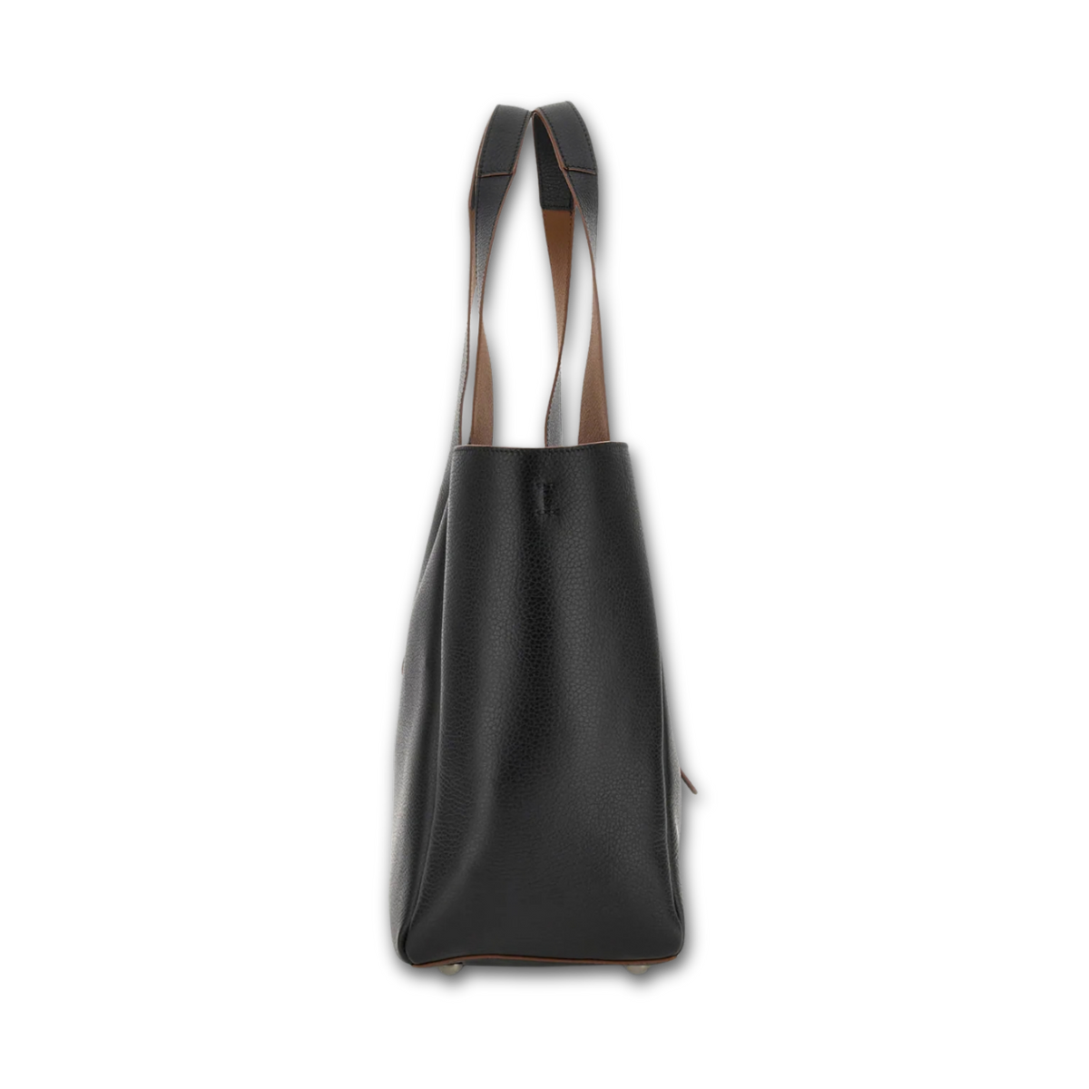 Hogan Trend shopper donna nera in pelle vista laterale