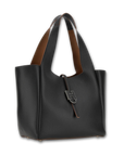 Borsa Hogan Trend nera in pelle vista tre quarti