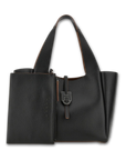 Hogan Trend borsa shopping nera con pouch interna removibile