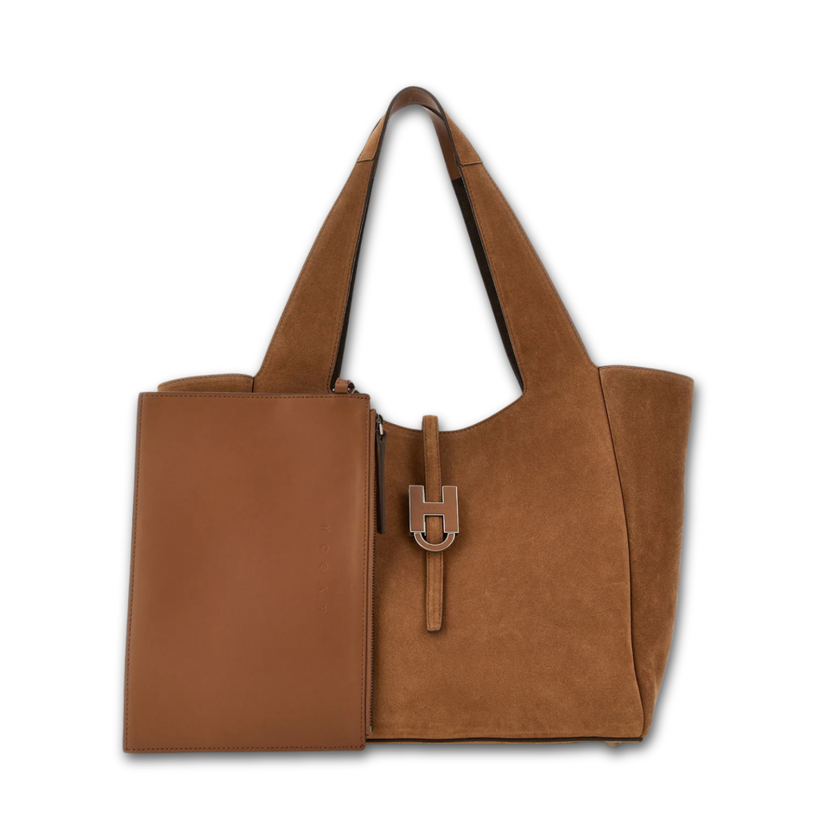 Hogan - Trend Borsa Shopping Donna Camoscio Cuoio