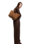 Hogan - Trend Borsa Shopping Donna Camoscio Cuoio