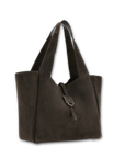 Borsa Hogan Trend marrone in pelle scamosciata vista laterale