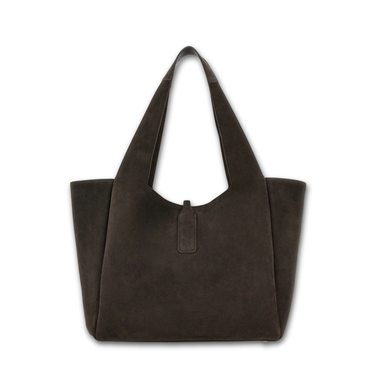 Borsa shopping Hogan donna in camoscio marrone vista posteriore