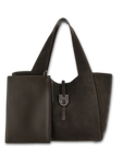 Hogan Trend borsa shopping in camoscio marrone vista frontale