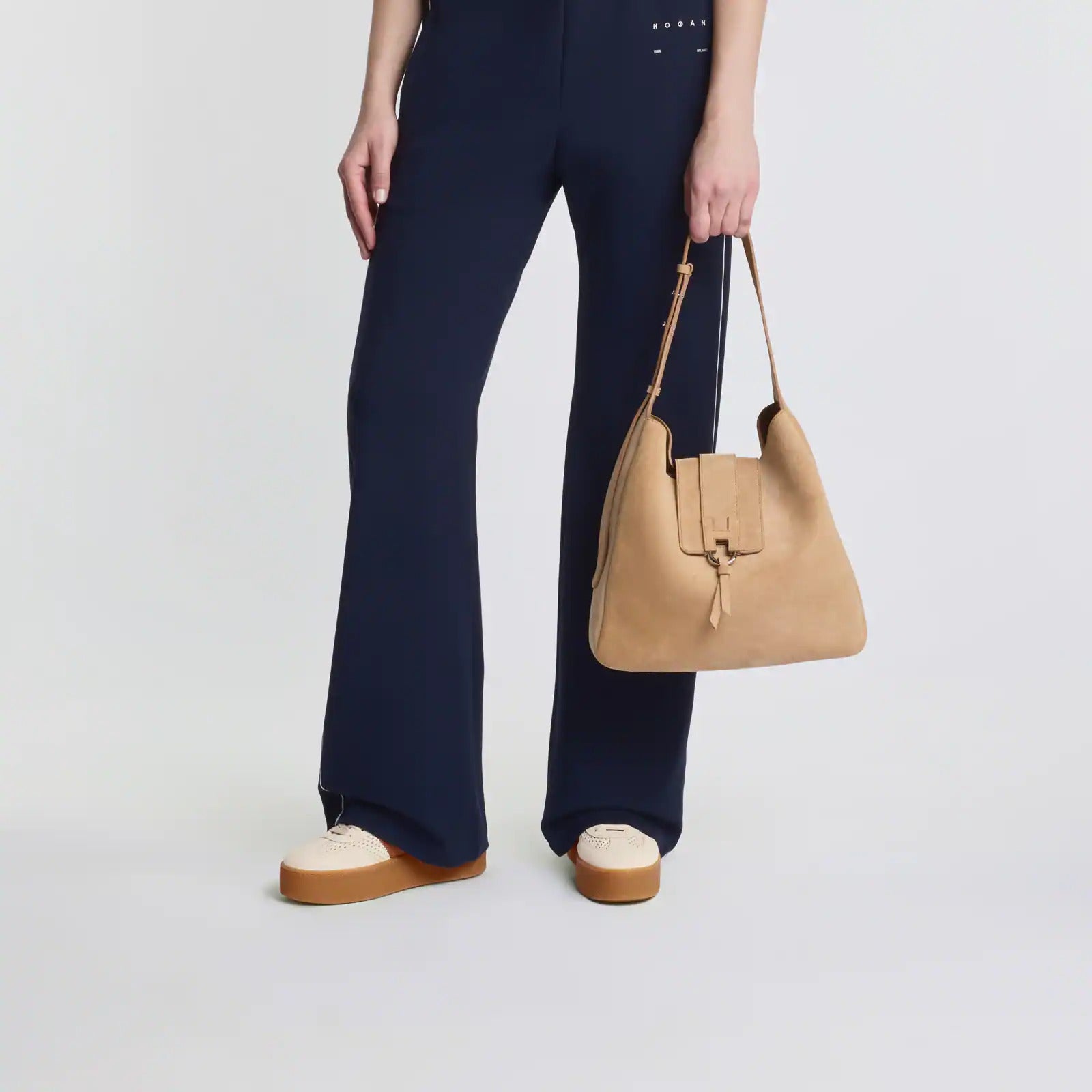 Hogan - Maxi Cool Sneakers Donna Burro Pelle Scamosciata