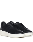 Sneakers Hogan H580 blu con H laterale tono su tono e suola oversize bianca.