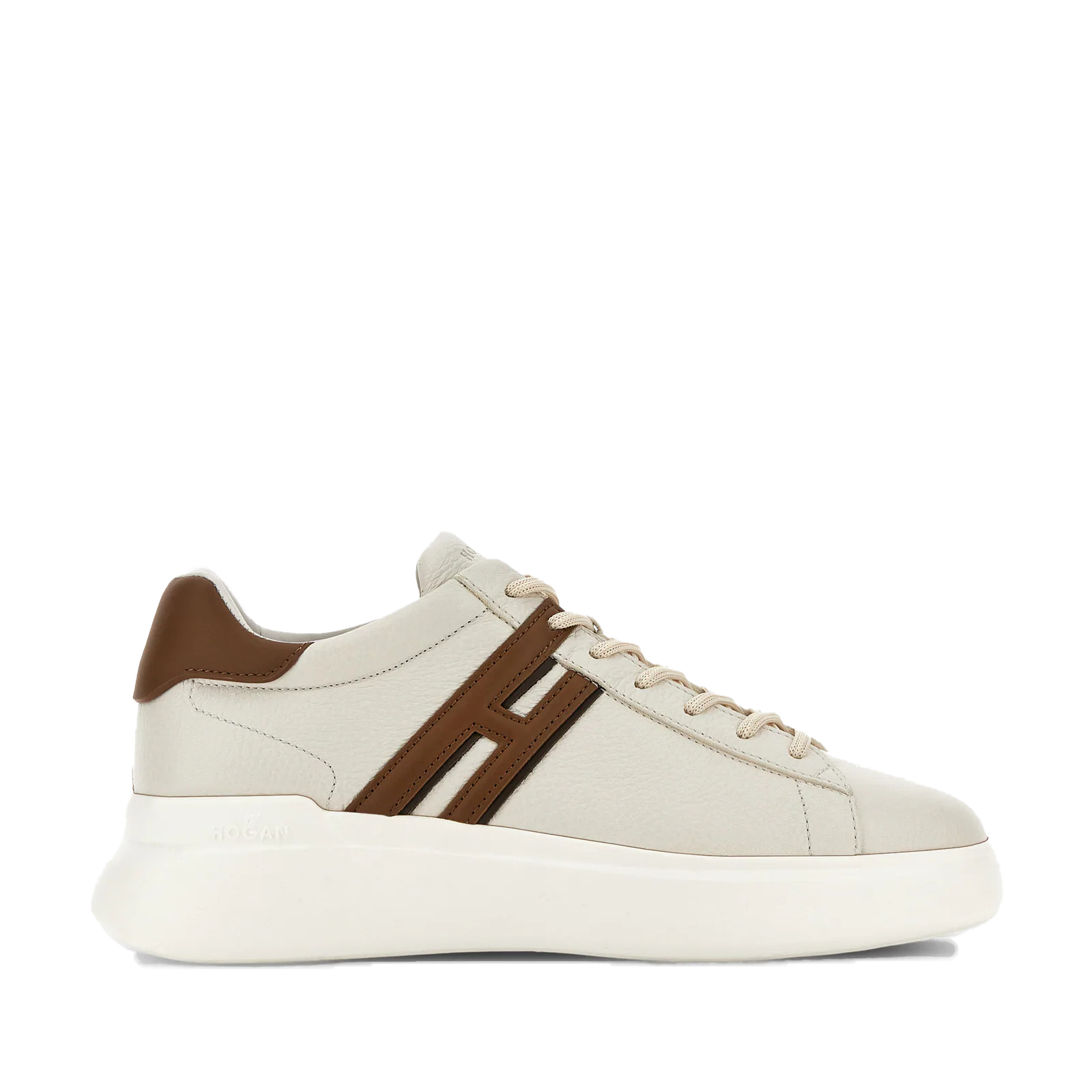Sneakers Hogan H580 uomo avorio HXM5800DV42UXS828G vista laterale