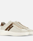 Hogan H580 uomo in pelle avorio con H laterale marrone