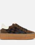 Hogan - Crosswind Donna Sneakers Camoscio Marrone Pied de Poule